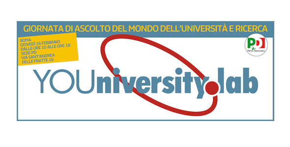 YOUniversity Lab: giornata di ascolto del PD su Università e Ricerca